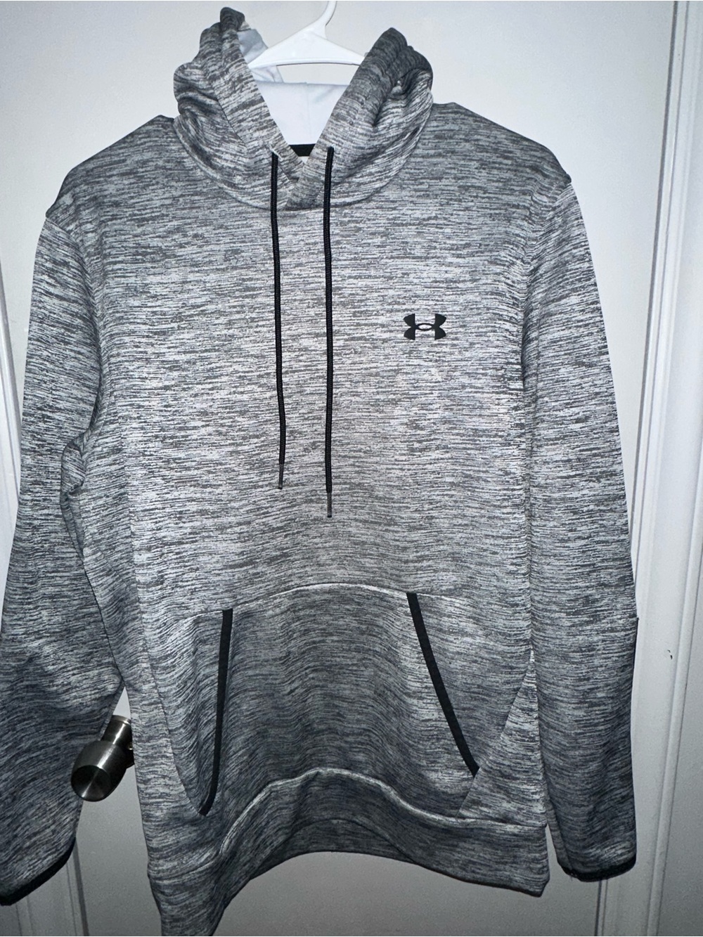 Under Armour Gray Heather Pullover Hoodie with Black Accents